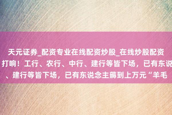 天元证券_配资专业在线配资炒股_在线炒股配资选择配资 资产升迁战”打响！工行、农行、中行、建行等皆下场，已有东说念主薅到上万元“羊毛